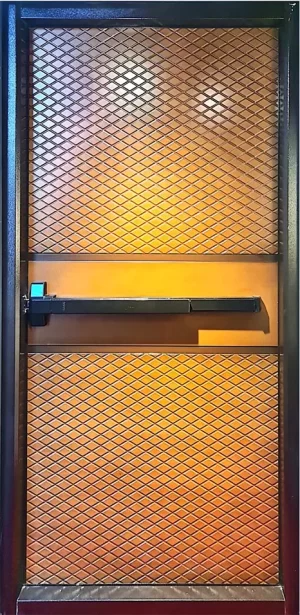 درب ضد حریق روکش MDF طرح لوزی برجسته